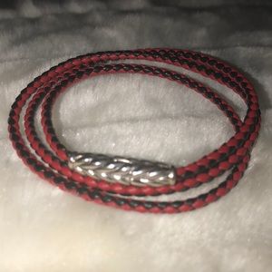 David Yurman (men)- Chevron triple-wrap bracelet